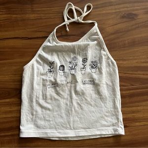 Brandy Melville plants are friends halter top